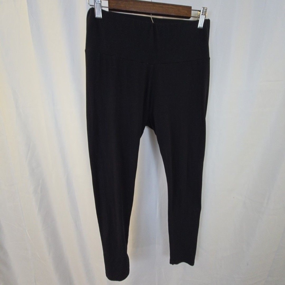 Feathers Maternity Leggings Womens Medium Black High Rise Ankle Stretch Pants